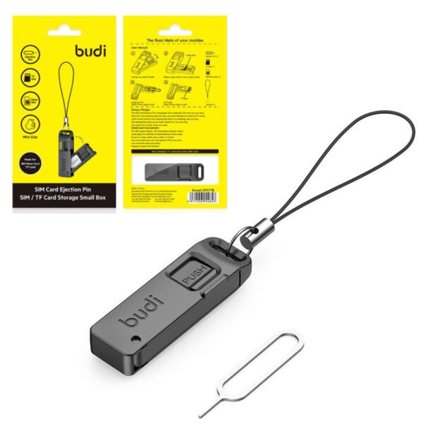 Anti-Lost Sim Card Tray TF Card Mobile Phone Eject Pin Storage Case