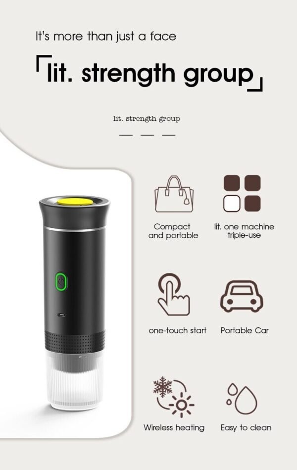 Wireless Electric Portable Espresso Coffee Machine for Car & Home Camping Coffee - Image 9