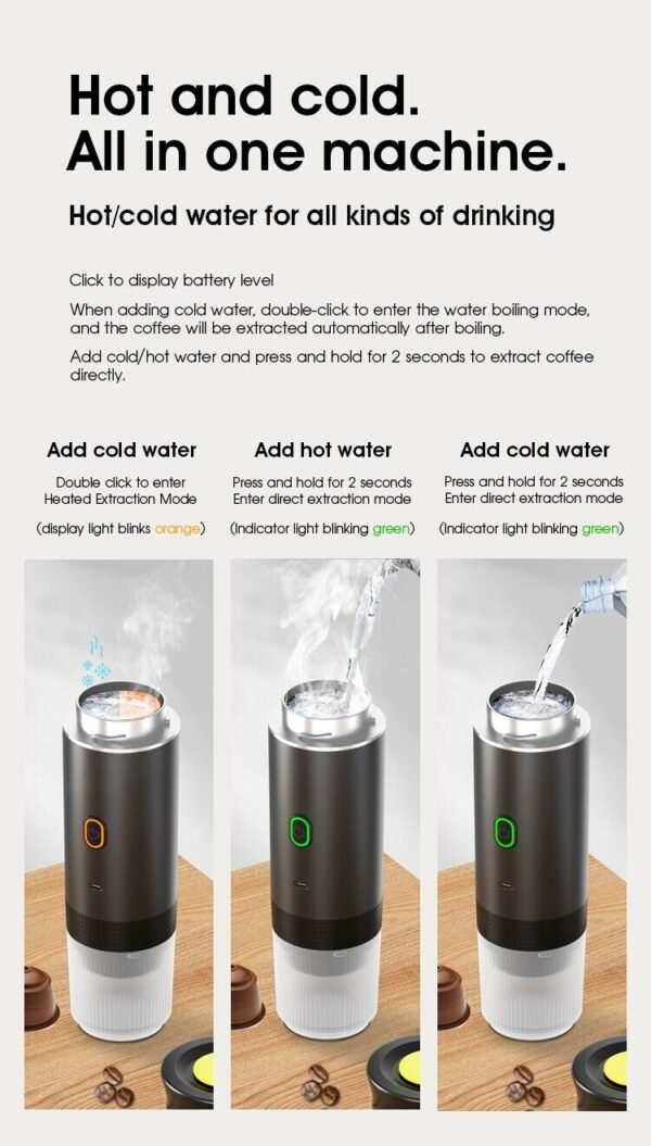 Wireless Electric Portable Espresso Coffee Machine for Car & Home Camping Coffee - Image 10