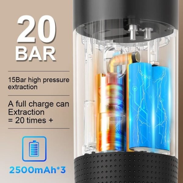 Wireless Electric Portable Espresso Coffee Machine for Car & Home Camping Coffee - Image 5