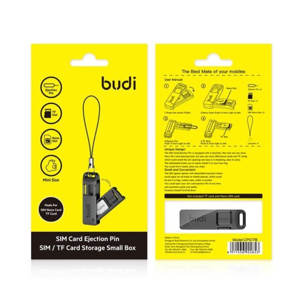 Anti-Lost Sim Card Tray TF Card Mobile Phone Eject Pin Storage Case - Image 22